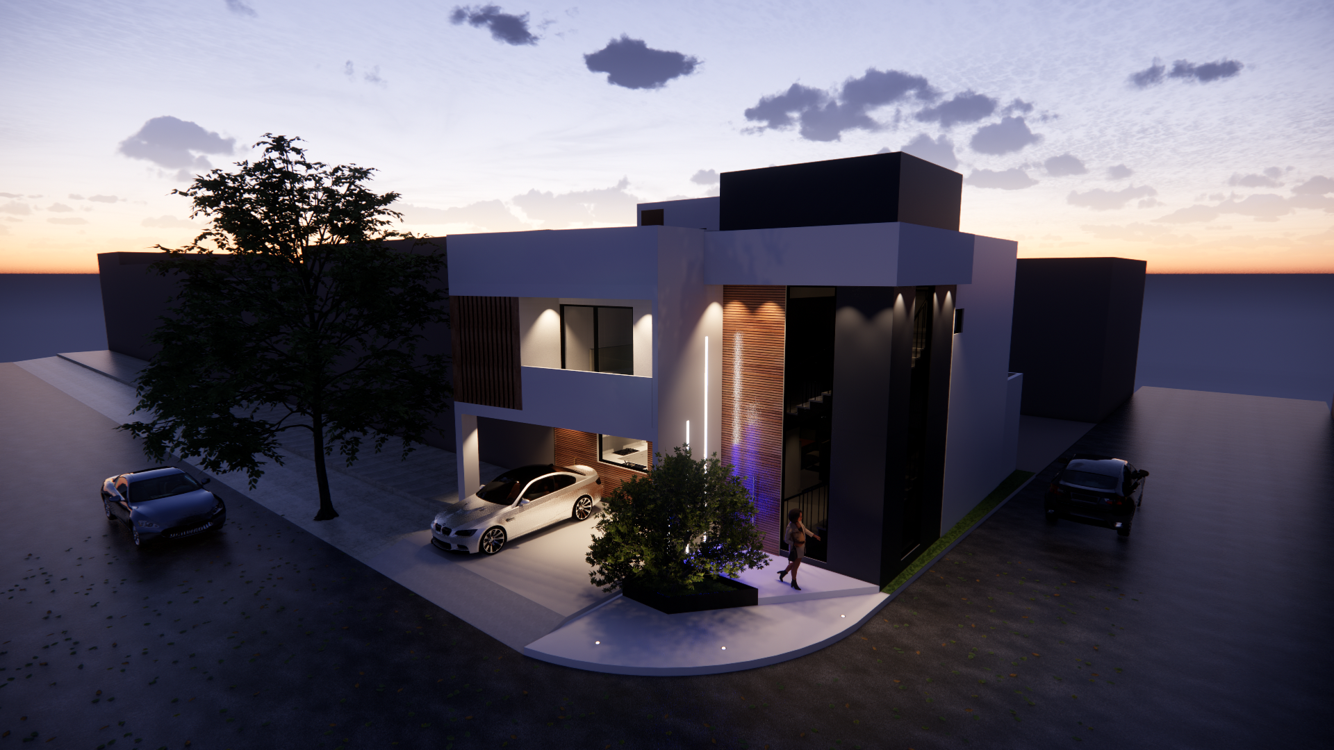 RENDER_fachada aerea noche